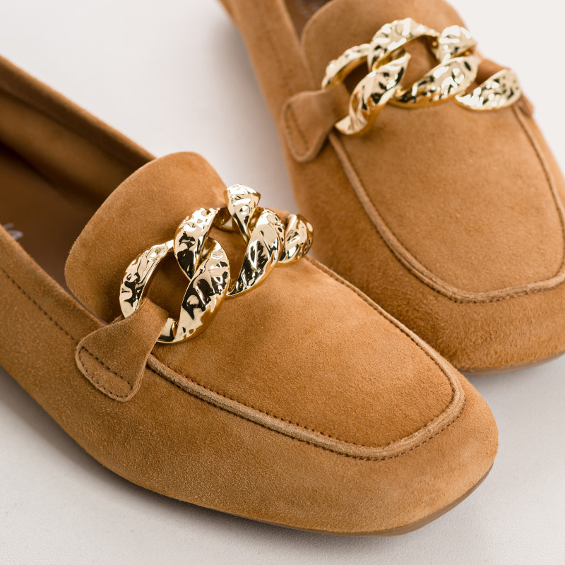 Hilda leather moccasins velvet | Elegance & Comfort - Reqins