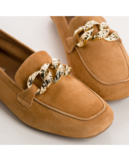 Hilda leather moccasins velvet | Elegance & Comfort - Reqins