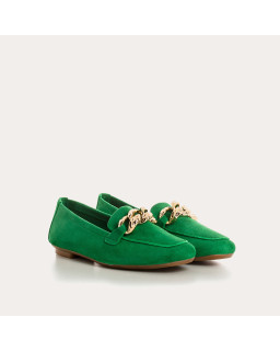 Hilda leather moccasins velvet | Elegance & Comfort - Reqins