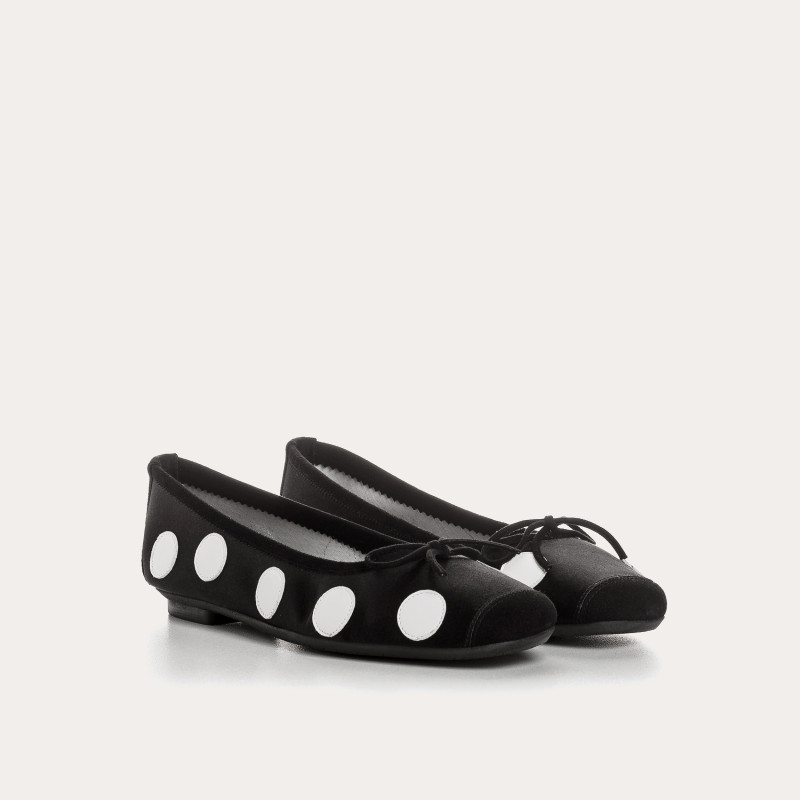Ballerinas Harmony Pois Silk Black Dot Silk | Reqins