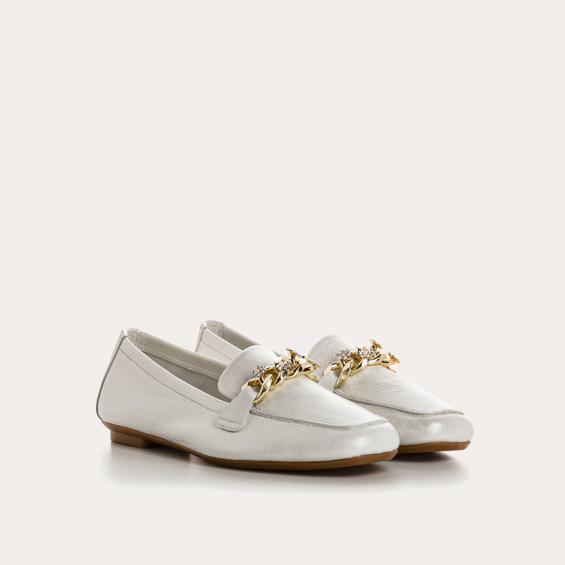 Brushed leather women's moccasins - HISAE model | Reqins