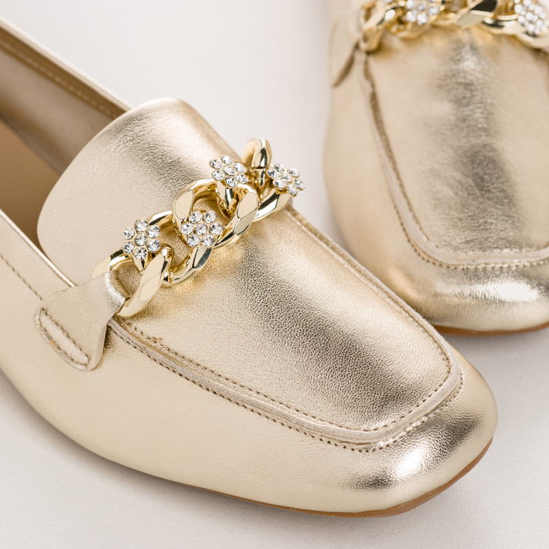 Golden Hisae Loafers - Elegance & Comfort | Reqins
