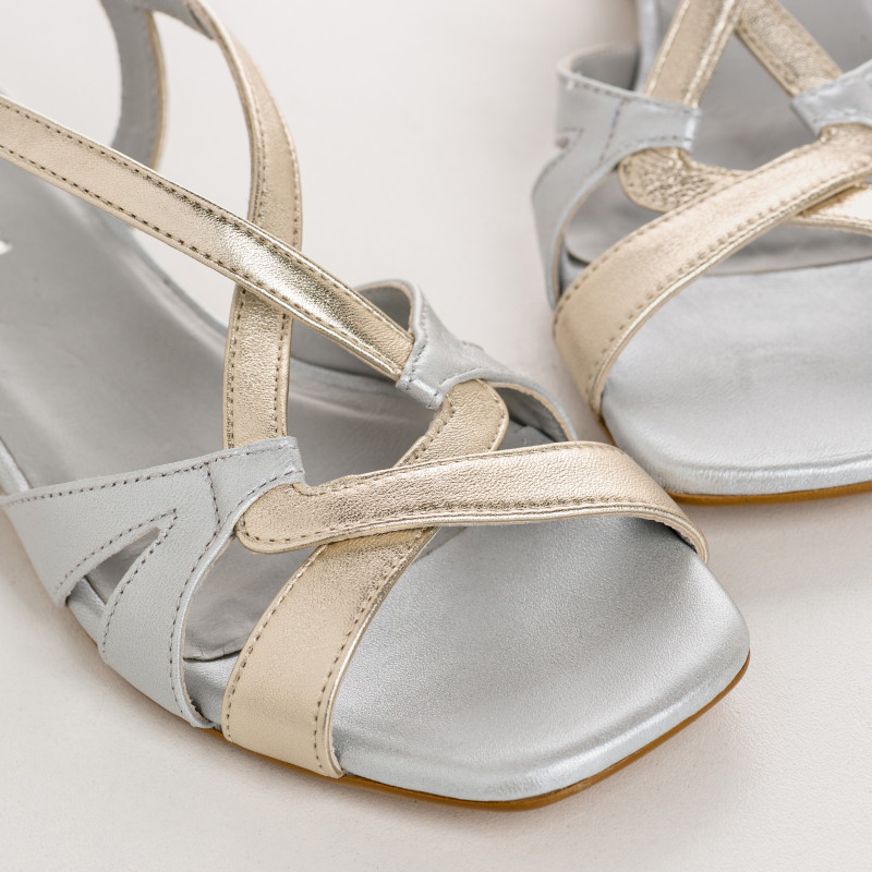 Cosmos Metallic Sandals - Elegance & Comfort | Reqins