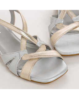 Cosmos Metallic Sandals - Elegance & Comfort | Reqins