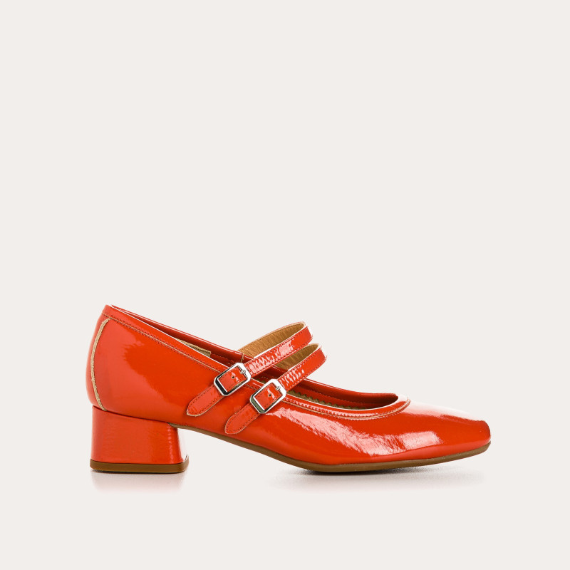Naplak Varnished Leather Kristen Mary Janes | Chic elegance | Reqins
