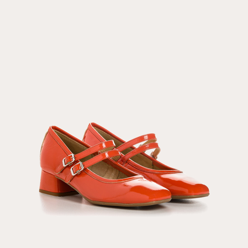 Naplak Varnished Leather Kristen Mary Janes | Chic elegance | Reqins