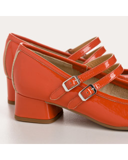 Naplak Varnished Leather Kristen Mary Janes | Chic elegance | Reqins