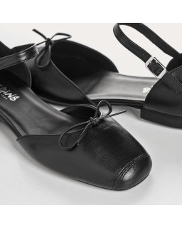 Mary Janes Sweetheart Black Leather | Reqins