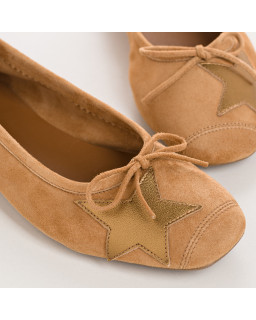 Ballerines Hello en cuir velours à étoile | Reqins