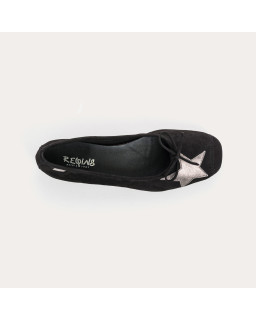 Ballerines Hello en cuir velours à étoile | Reqins