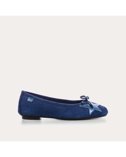 Ballerines Hello en cuir velours à étoile | Reqins