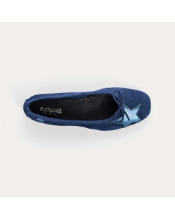 Ballerines Hello en cuir velours à étoile | Reqins