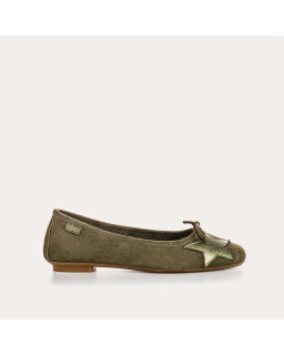 Ballerines Hello en cuir velours à étoile | Reqins