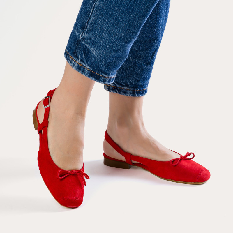 Slingback Circee black suede balloons