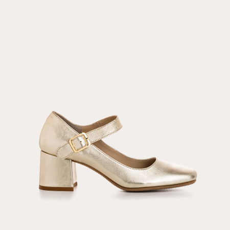 Emparpins Mary Janes Woman Shine Metallic Leather - Galante | Reqins