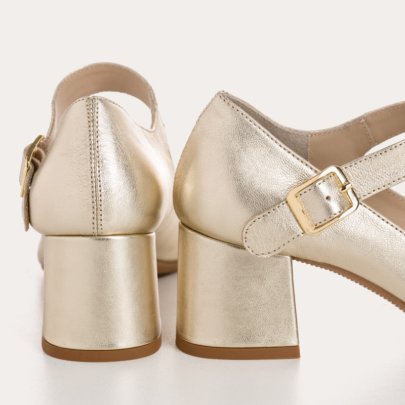 Emparpins Mary Janes Woman Shine Metallic Leather - Galante | Reqins