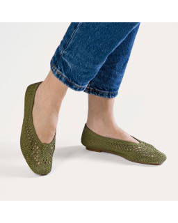 Hanaba Openwork Crochet Ballerinas | Reqins