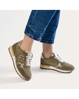 Baskets Mania en cuir velours | Reqins