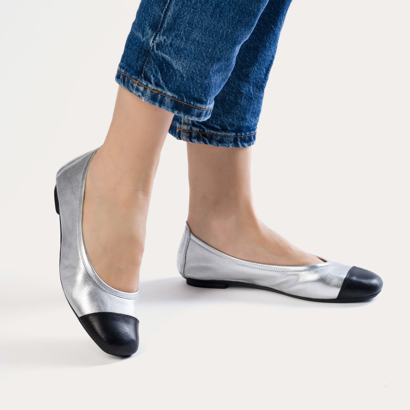 Ballerinas Halcine Halcores Silver - Elegance & Comfort | Reqins