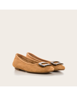 Ballerines Halmane en cuir velours | Reqins
