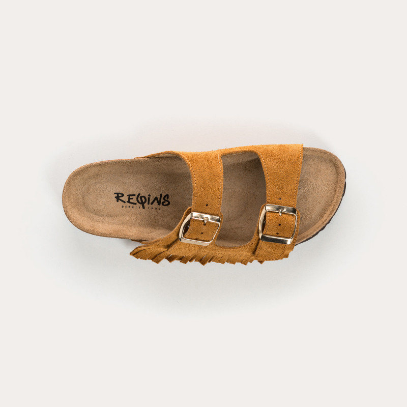 Nilah velvet leather sandals | Comfort & Elegance - Reqins