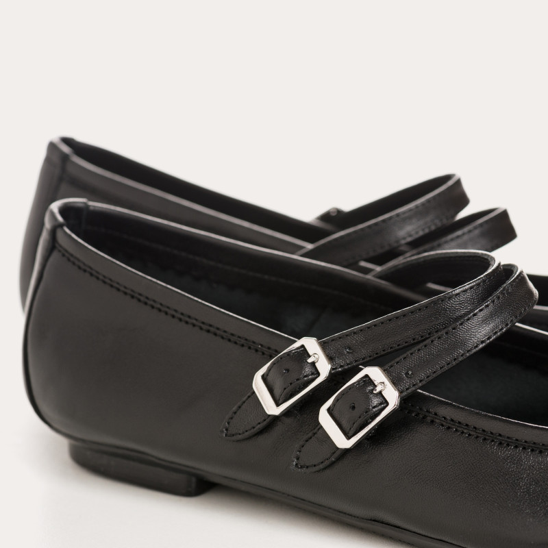Mary Janes Holga Leather Black | Reqins