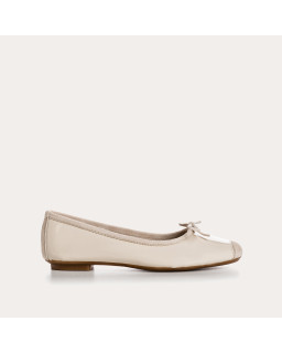 Harmony square-tipped leather ballerinas