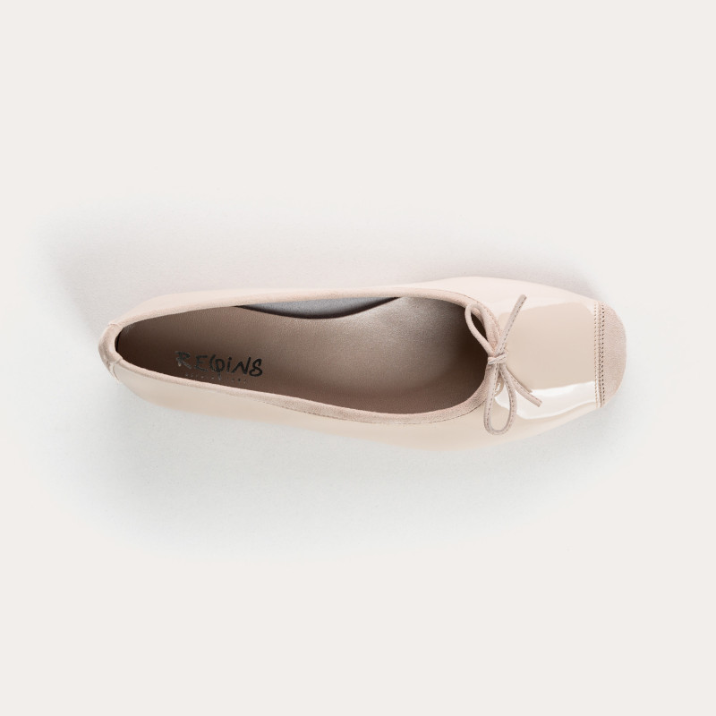 Harmony square-tipped leather ballerinas