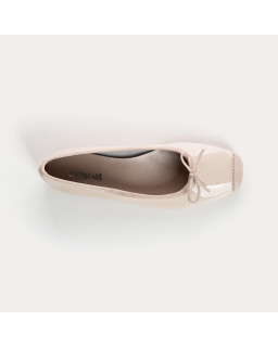 Harmony square-tipped leather ballerinas