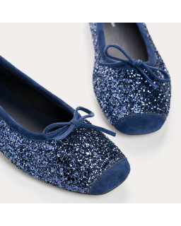 Harmony ballerinas with glitter and square tip