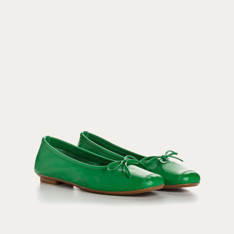 Harmony smooth leather ballerinas