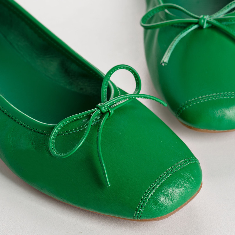 Harmony smooth leather ballerinas