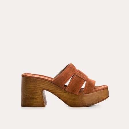 MULES PLATEFORME LIVIA CUIR...