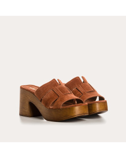 Mules Livia cuir velours - Élégantes et confortables - Reqins