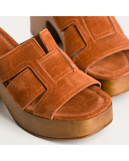 Mules Livia cuir velours - Élégantes et confortables - Reqins