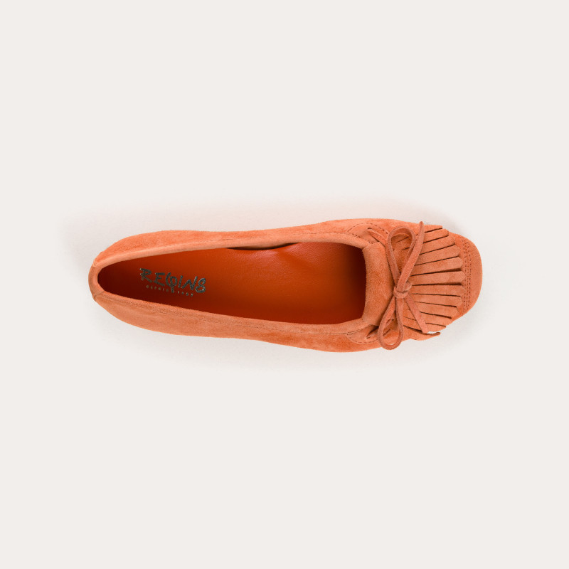 Hindi Suede Ballerina Flats | Reqins