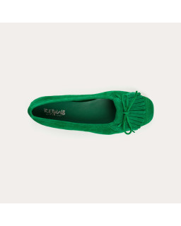 Hindi Suede Ballerina Flats | Reqins