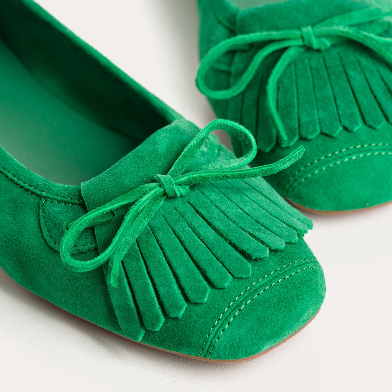 Hindi Suede Ballerina Flats | Reqins