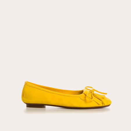 Hindi Suede Ballerina Flats | Reqins
