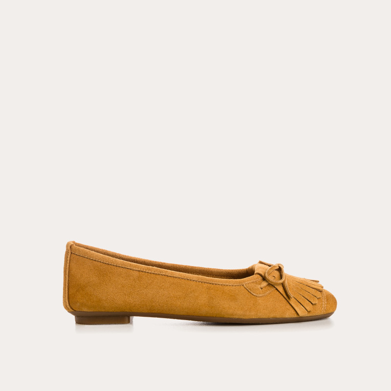 Hindi Suede Ballerina Flats | Reqins