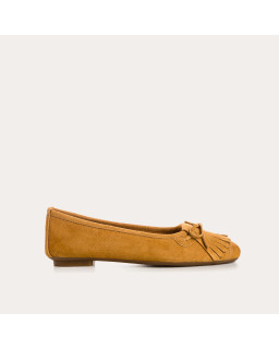 Hindi Suede Ballerina Flats | Reqins