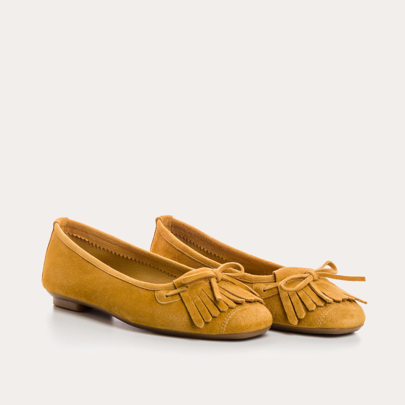 Hindi Suede Ballerina Flats | Reqins
