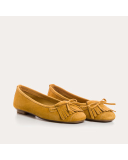 Hindi Suede Ballerina Flats | Reqins