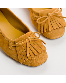 Hindi Suede Ballerina Flats | Reqins