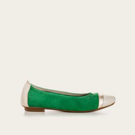BALLERINES HONEY CUIR VELOURS