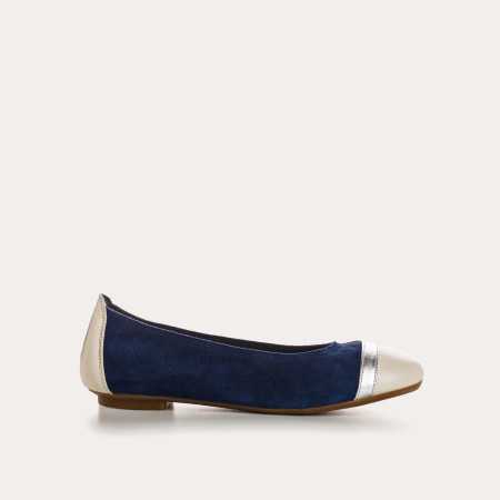 BALLERINES HONEY CUIR VELOURS