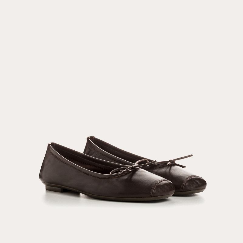 Harmony smooth leather ballerinas