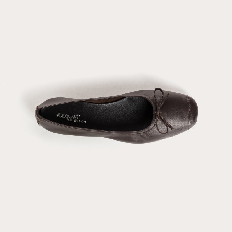 Harmony smooth leather ballerinas