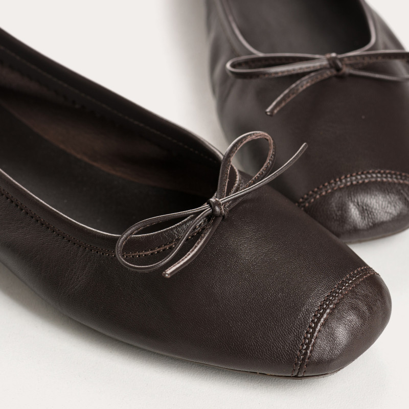 Harmony smooth leather ballerinas