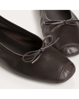 Harmony smooth leather ballerinas